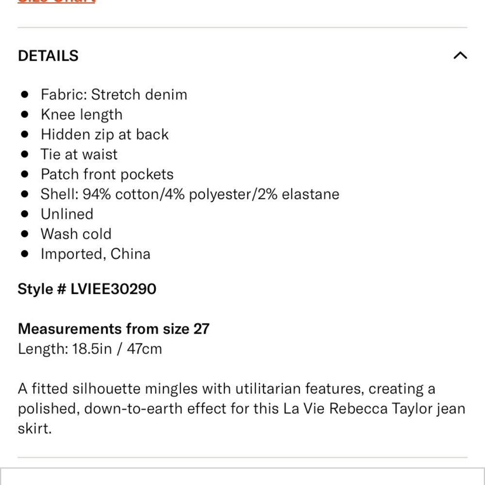 La Vie Rebecca Taylor Denim Knot Skirt - Picture 9 of 9